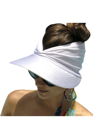 Merkloos Zonnehoed voor dames, met grote rand, uv-bescherming, strandhoed, zomerhoed, zonnevizierhoed voor vrouwen en dames, uv-bescherming