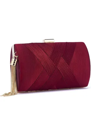 Merkloos Vrouwen Clutch Bag Avondtas Omzoomd Avond Handtas, Lady Party Wedding Clutch Purse Chain Schouder Cross Body Bag