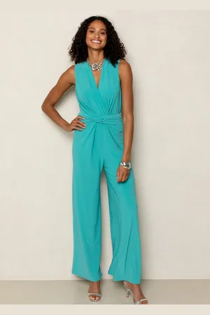 FREEBIRD Jumpsuit Jumpsuit Vasili Sl Crepe 1933 Turqoise Dames
