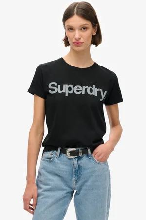 Superdry Core Logo City Fitted T-shirt Met Korte Mouwen Zwart M Vrouw