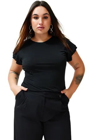 Trendyol Gedetailleerde Gebreide Blouse Met Zwarte Mouwen Tbbss24Af00062