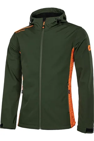 ALBATROS Lister Softshell-/ Strickfleecejacke Oliv-Orange-XXL