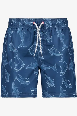 Osaga Jongens zwemshort met haaien blauw