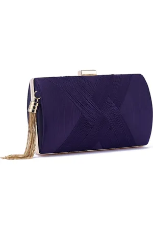 Merkloos Vrouwen Clutch Bag Avondtas Omzoomd Avond Handtas, Lady Party Wedding Clutch Purse Chain Schouder Cross Body Bag