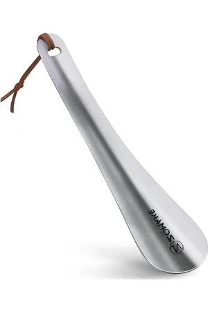 Merkloos Schoenlepel Metalen Schoen Hoorn - Kleine Schoenlepel 185cm - Lazy Shoe Helper - Schoen Hoorns voor Mannen Vrouwen - Ouderen Kids - Schoenhoorns met Rope&Hook - Zilver Schoenlepel