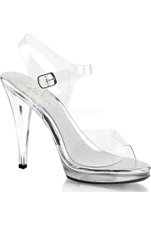 Fabulicious EU 47 = US 16 | FLAIR-408 | 4 1/2 Stiletto Heel Ankle Strap PF Sandal