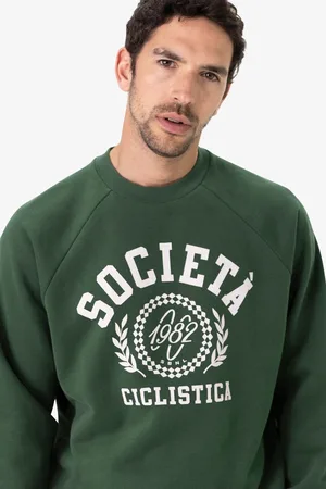 Sissy-Boy Donkergroene sweater met print