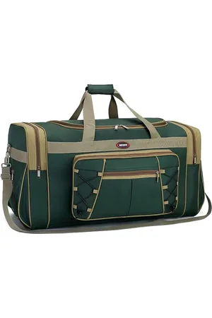 Merkloos Reistas 70 liter, grote handbagage, gymtas, schoudertas, sporttas, handbagage, koffer, cabine, holdall bag, weekendtas, koffer, handtas voor kamperen, reizen, + geel 70 l