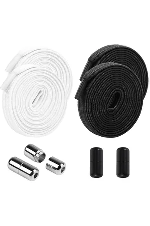 Merkloos 2 pairs of elastic laces without ties with quick release for trainers adults and children - Multicolour