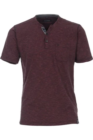 Casa Moda Comfort fit heren T-shirt - rood dessin