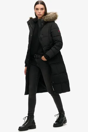 Superdry Lange Everest pufferjas - Dames - Gewatteerde jassen