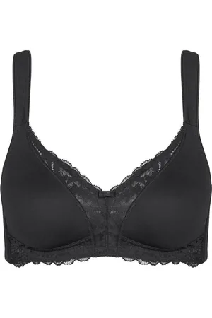 Triumph BH zonder beugel - Modern Lace+ Cotton N - Kanten Katoenen niet voorgevormde bh - Brede zachte bandjes - 100A