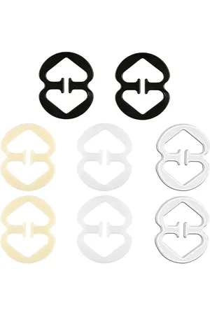 Merkloos 8 stuks Damesbeha-Clips voor Gekruiste Bandjes - Verstelbaar en Antislip Racerback-Vlechtwerk Riem met Kunststof Gespen voor Roeitops