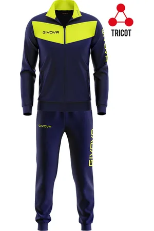 Givova Sports set visa navy blue-amarillo fluo, m