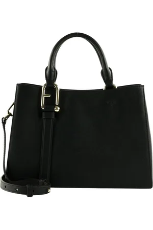 Furla Leren Handtas Schoudertas Nuvola Tote Zwart