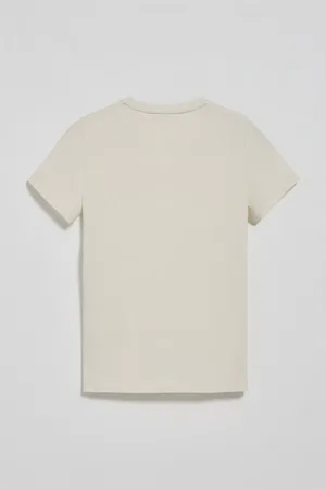 Polo Club® Gebroken wit basic T-shirt met rubberen -logo