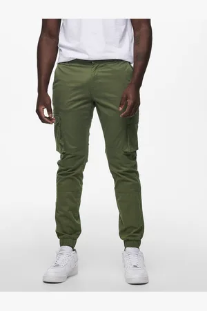 Only & Sons Broek Onscam Stage Cargo Cuff Pk 6687 Noo 22016687 Olive Night Mannen