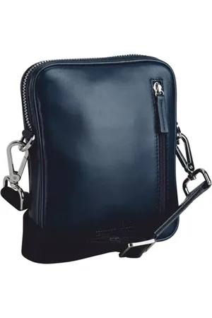 Leonhard Heyden Leren Schoudertas Montreal Crossbody Bag Donkerblauw