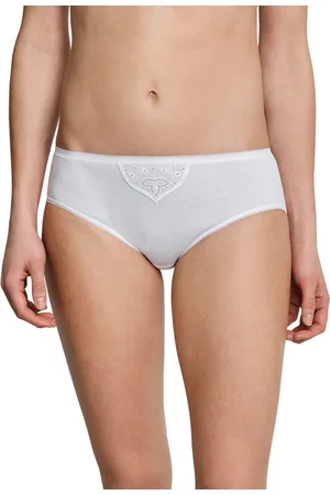 Schiesser Tai slip set van 2 - Cotton Essentials Dames Onderbroek - weiss