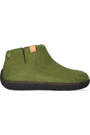 Tofvel Rabara Wolvilt Sloffen Olive Green