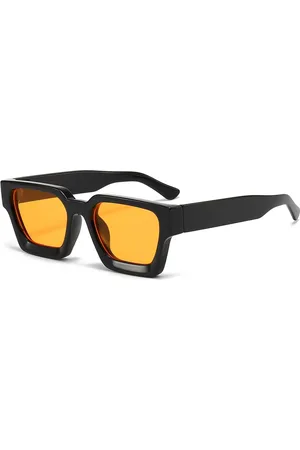 Merkloos Zonnebril - Dikke Rechthoek Chunky Zonnebril Vrouwen Mannen Trendy Vierkante Zwarte Tinten Tortie Frame Mode 90 S Bril