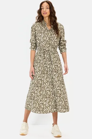 Camel Active Lang overhemdjurk met all-over print