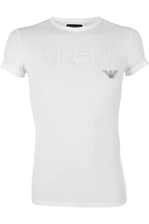 Emporio Armani Basis Ronde Hals Shirt met Glansprint - XL