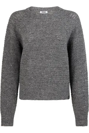 ZOSO Trui Amanda Fancy Sweater 244 0004 Grey Dames