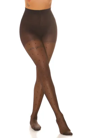 Merkloos Panty met zwarte stippen