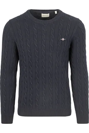 GANT Pullover Cable Navy - Pullovers