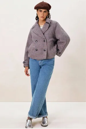 Sissy-Boy Bruine geruite trenchcoat