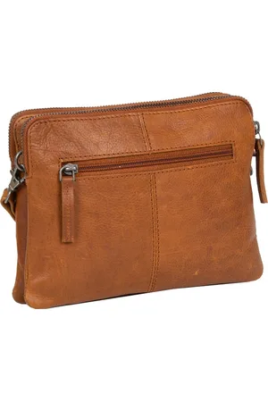 Mustang Leren Schoudertas Catania Crossbody Bag Bruine