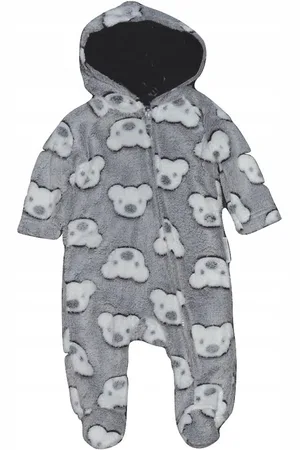 Merkloos Fleece Onesie - Beertjes