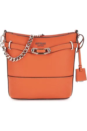 Guess Schoudertas Handtas Silvye Bucket Bag Oranje
