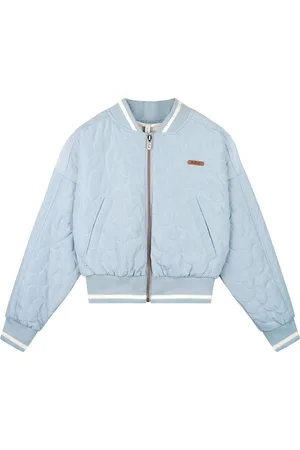 NoBell NoBell zomer bomber jasje meisjes - denim blauw - gewatteerd, met capuchon - Bomber