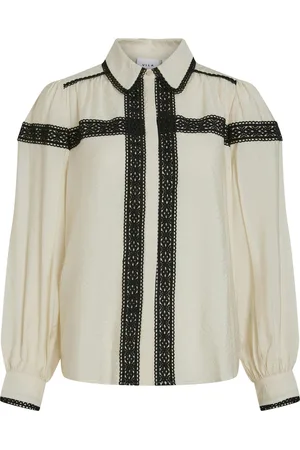 VILA Blouse Vidola Ls Shirt 14101521 Birch Dames