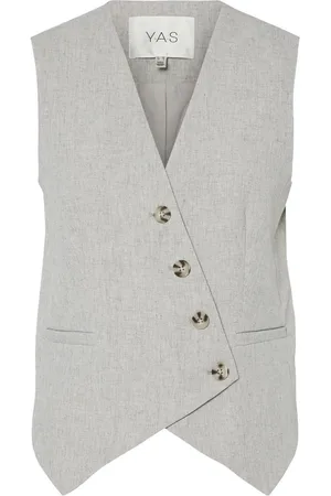 Y.A.S Riu Waistcoat Light Grey Melange