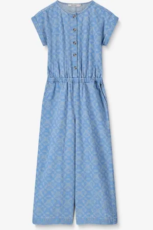 Sissy-Boy Blauwe denim jumpsuit met print