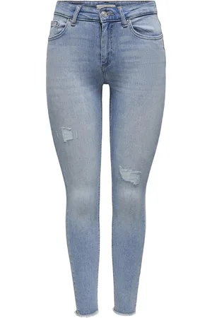 ONLY Dames Jeans Broeken ONLBLUSH MID SK REA685 skinny Fit Blauw Volwassenen