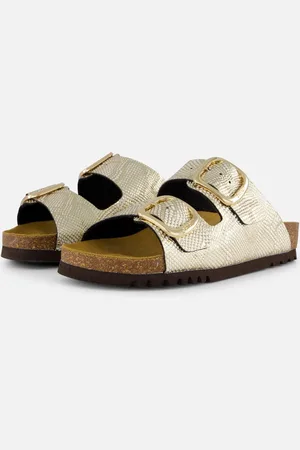 Scholl Noelle Raffia Slippers Leer - Dames
