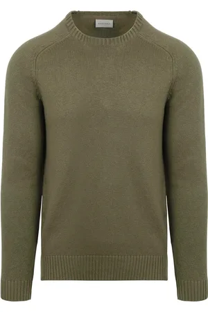 Suitable Pullover Raw Olijfgroen