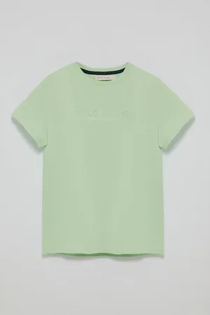 Polo Club® Muntgroen basic T-shirt met rubberen -logo