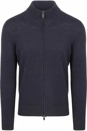 Suitable Vest Slub Yarn Navy