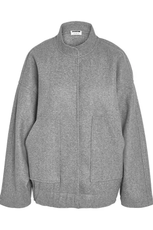 Noisy May Jas Nmhalston L/s Bomber Jacket Wvn Noo 27029328 Light Grey Melange Dames