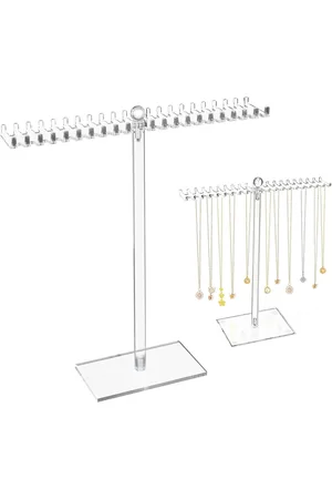 Merkloos Halskettingdisplay - Acryl Hangermodel - 1 stuk - Transparant