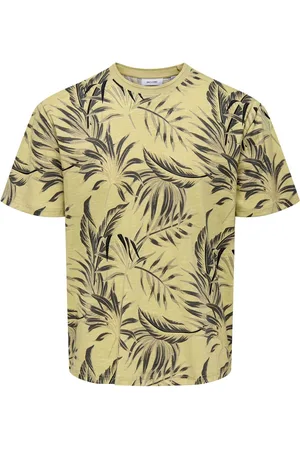 Only & Sons ONLY&SONS - ONSKASH REG LEAF AOP SS TEE - Heren - T-shirts