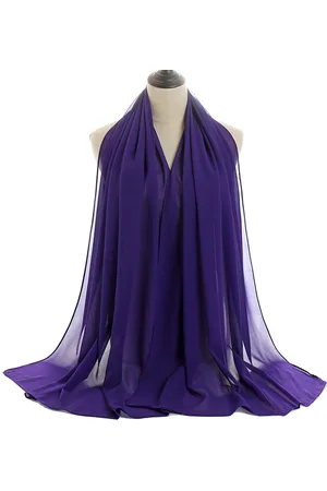 Merkloos XL_180*75 CM Prachtige chiffon Sjaal Omslagdoek hoofddoek