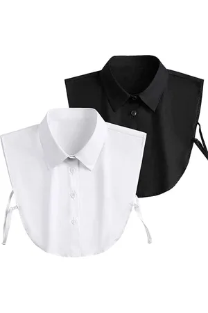 Merkloos 2 stuks - Losse dames kraagjes - Los Kraagje - Blouse kraagje - Overhemd vervanging - Blouse afneembare kraag - puntkraag basic