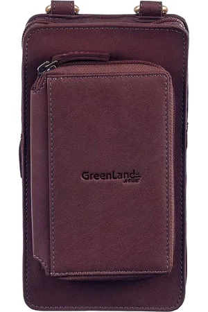 Greenland Leren Telefoontasje Portemonnee Phone Bag / Wallet Wijnrood