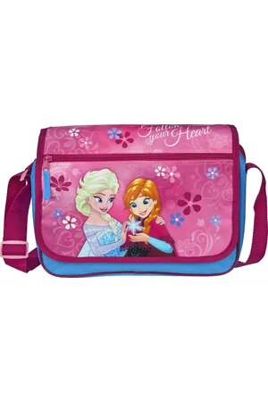 Merkloos Frozen- Tas - Schoudertas – Anna & Elsa - Roze - - 34cm. - 4-7jr.